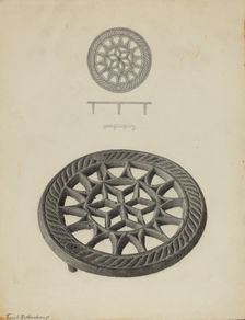 Trivet, c. 1937. Creator: Joseph Rothenberg