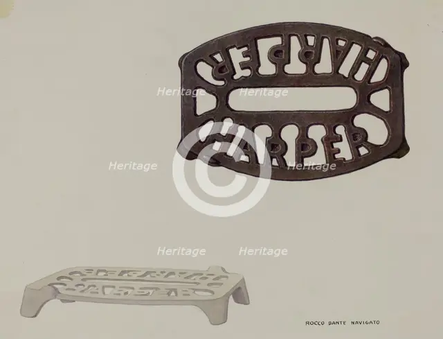 Trivet, c. 1937. Creator: Rocco Navigato.