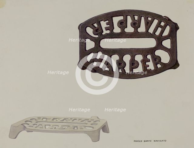 Trivet, c. 1937. Creator: Rocco Navigato.