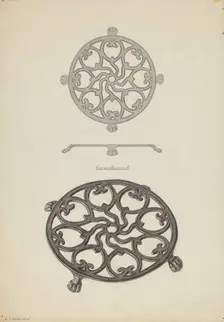 Trivet, c. 1938. Creator: Milton Grubstein