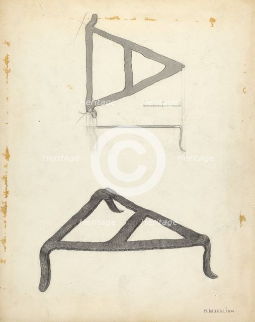 Trivet, c. 1938. Creator: Arsen Maralian.