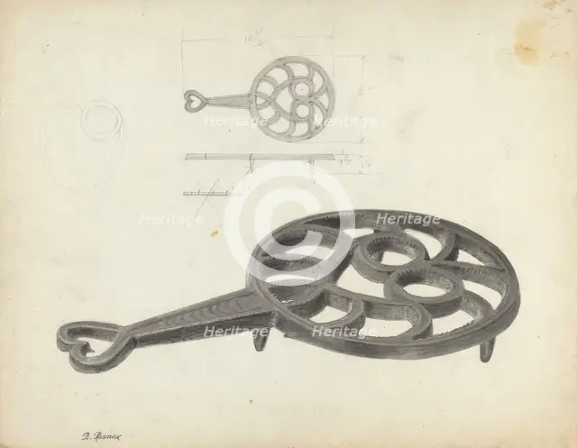 Trivet, c. 1938. Creator: Benjamin Resnick.