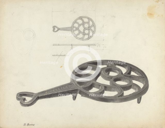 Trivet, c. 1938. Creator: Benjamin Resnick.
