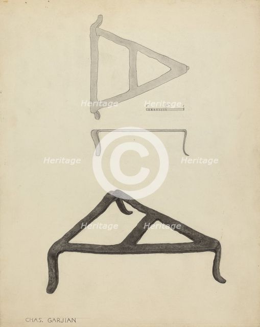 Trivet, c. 1938. Creator: Charles Garjian.