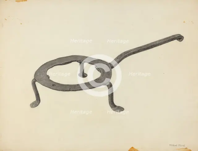 Trivet, c. 1939. Creator: Mildred Ford.