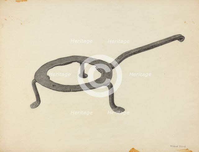 Trivet, c. 1939. Creator: Mildred Ford.