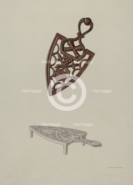 Trivet, c. 1939. Creator: Orrie McCombs.