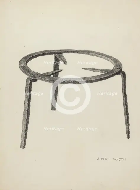 Trivet, c. 1939. Creator: Albert Taxson.