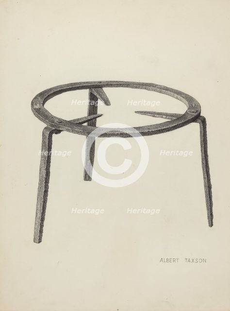 Trivet, c. 1939. Creator: Albert Taxson.