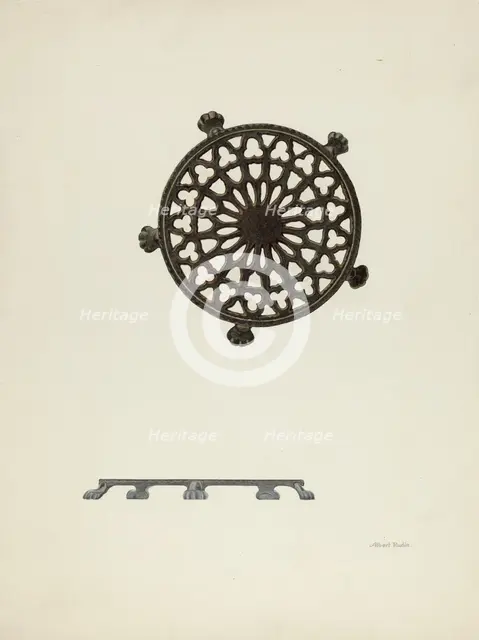 Trivet, c. 1939. Creator: Albert Rudin.