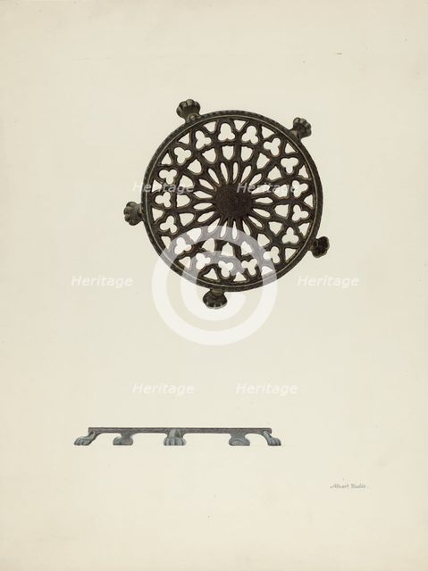 Trivet, c. 1939. Creator: Albert Rudin.