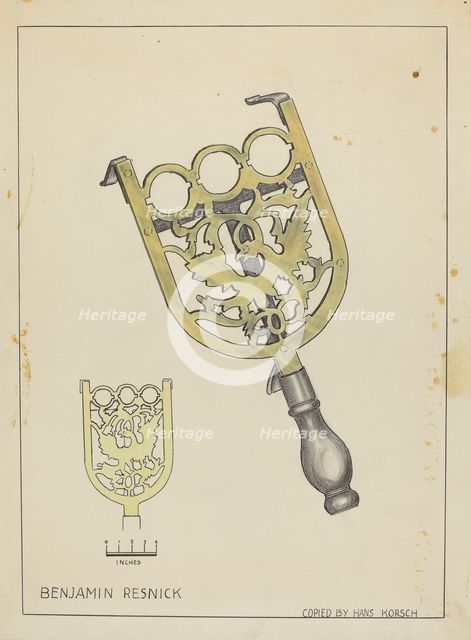 Trivet, c. 1939. Creator: Hans Korsch.