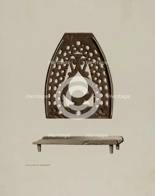 Trivet, c. 1939. Creator: Wellington Blewett.