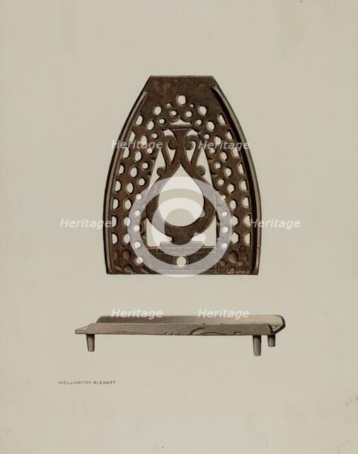 Trivet, c. 1939. Creator: Wellington Blewett.