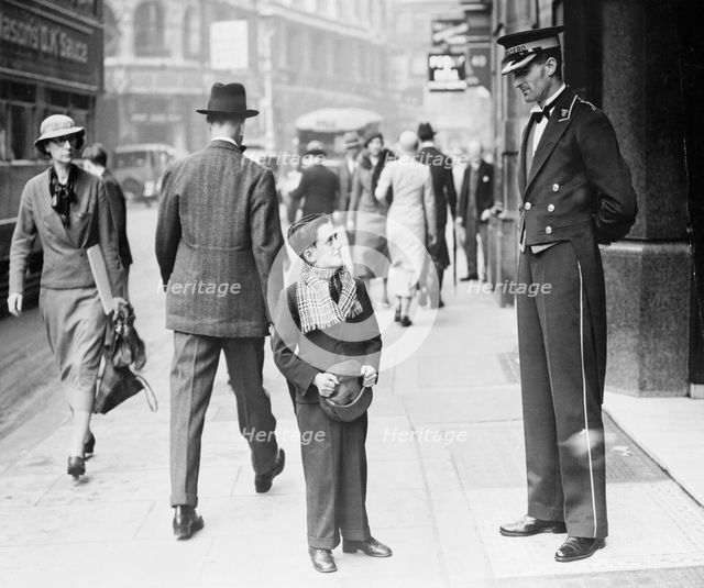 Trocadero pageboy, Westminster, London, 1935. Creator: Unknown.
