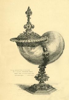 Trochus shell cup and lid, 1618-1625, (1881). Creator: S Thomas