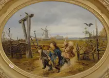 Troika, 1860. Artist: Popov, Andrei Andreyevich (1832-1896)