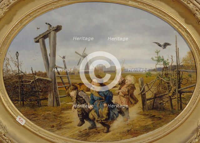 Troika, 1860. Artist: Popov, Andrei Andreyevich (1832-1896)