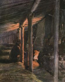 Trois aquarelles du front; Villa Folle Eau-des Marais. En face de Bezanges..., 1916. Creator: Douy Pascault