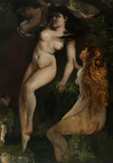 Trois baigneuses, between 1865 and 1869. Creator: Gustave Courbet