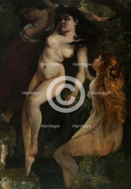 Trois baigneuses, between 1865 and 1869. Creator: Gustave Courbet.