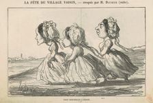 Trois demoiselles a marier; Famille bourgeoise convaincue ..., 19th century. Creator: Honore Daumier