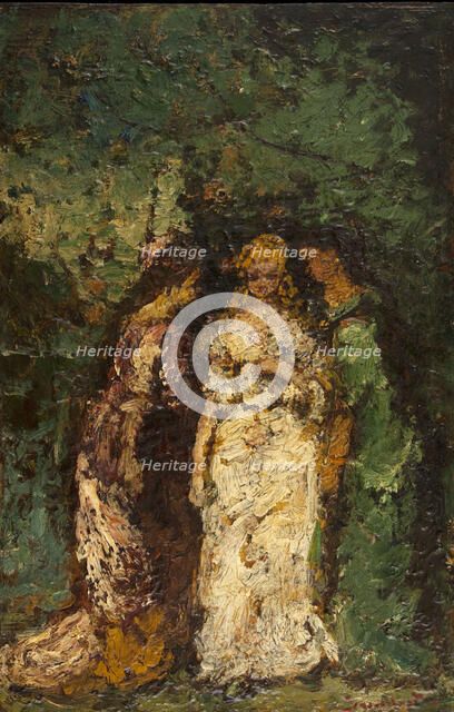 Trois femmes sous les arbres, between 1870 and 1880. Creator: Adolphe Monticelli.