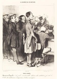 Trois heures, 1839. Creator: Honore Daumier
