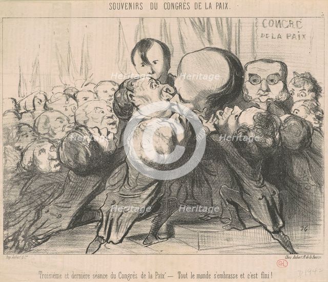 Troisième et dernière séance du congrès ..., 19th century. Creator: Honore Daumier.