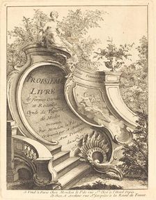 Troisieme livre de formes Cartels et Rocailles (Title Page), 1736. Creator: Antoine Aveline
