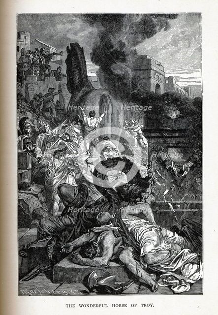 Trojan Horse, 1882. Artist: Anonymous  