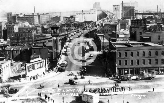Troop convoy of the 61st Cavalry Artillery, St Louis, Missouri, USA, 1932. Artist: Ekmark Photo