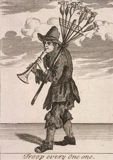 Troop every One One Cries of London, (c1688?). Artist: Anon