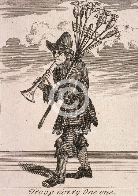 'Troop every One One', Cries of London, (c1688?). Artist: Anon