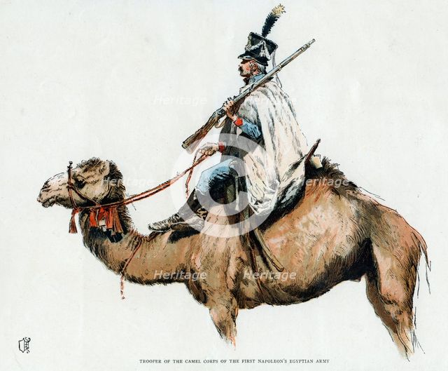 Trooper of the camel corps of the First Napoleon's Egyptian Army, 1790s (20th century). Artist: Unknown