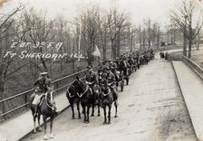Troops of E Battalion, 3rd Field Artillery Regiment, Fort Sheridan, Illinois, USA, 1930