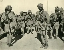 Troops of the Sirhind Brigade, Flanders, First World War, 1914, (c1920). Creator: Unknown