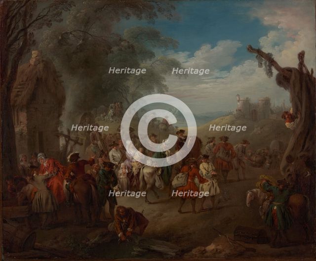 Troops on the March, ca. 1725. Creator: Jean-Baptiste Pater.