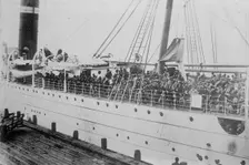 Troops on transport, Galveston, between c1910 and c1915. Creator: Bain News Service