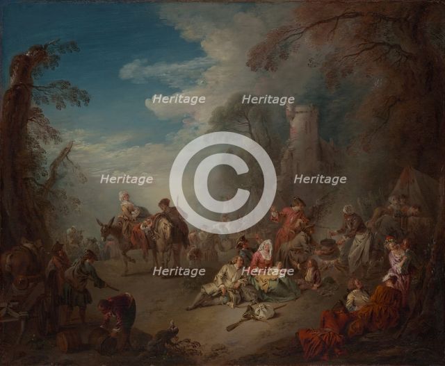 Troops at Rest, ca. 1725. Creator: Jean-Baptiste Pater.