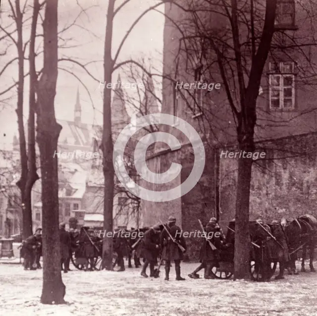 Troops, Aachen, Germany, c1914-c1918. Artist: Unknown.