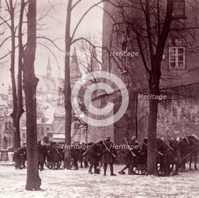 Troops, Aachen, Germany, c1914-c1918. Artist: Unknown.