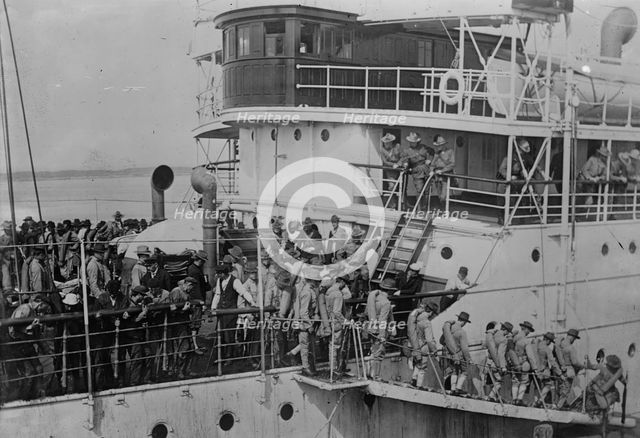 Troops arrive at Galveston, between c1910 and c1915. Creator: Bain News Service.