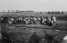Troops deployed at Kartal Teji facing Adrianople, 1912. Creator: Bain News Service