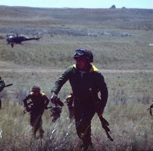 Troops, Falklands War, 1982. Creator: Luis Rosendo