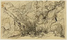 Troops in the Pass, n.d. Creator: Rodolphe Bresdin