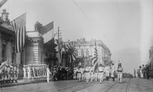 Troops in Vladivostok, Czech Hq [?], between c1915 and c1920. Creator: Bain News Service