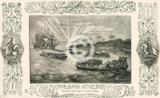 'Troops landing at Point Isabel', 1849. Creator: Unknown.