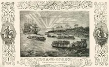 Troops landing at Point Isabel 1849. Creator: Unknown