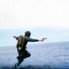 Troops landing, Falklands War, 1982. Creator: Luis Rosendo